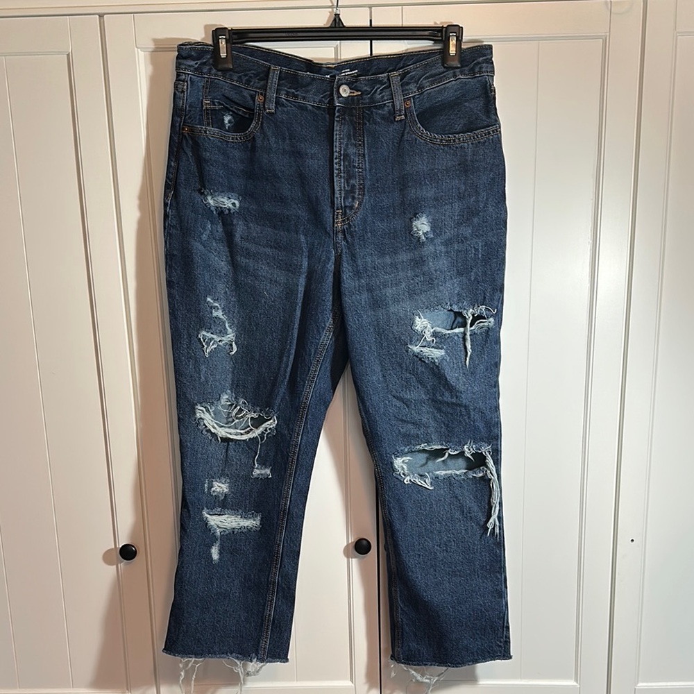 Women’s Super Distressed Blue Jeans